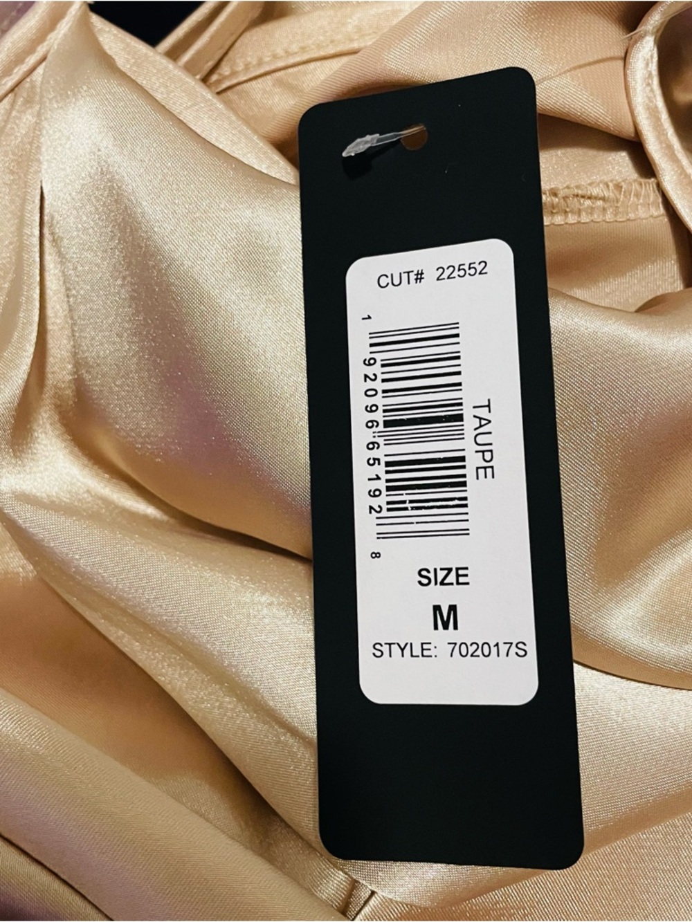 bebe Satin Cowl Neck Slip Dress in taupe - Picture 2 of 2